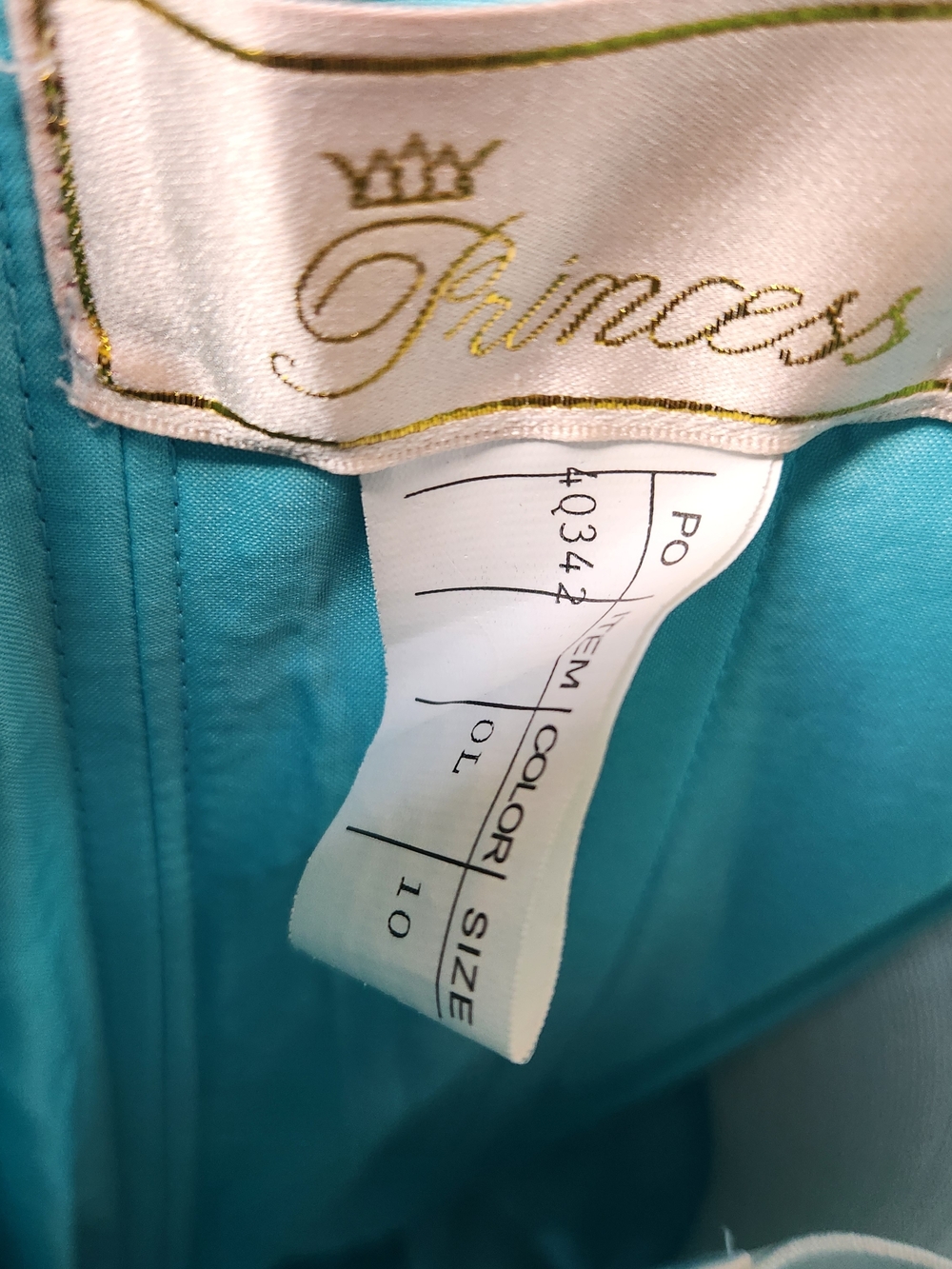 AUTHENTIC Mary’s Bridal Alta Couture Aqua Rosette Gown - Picture 11 of 11